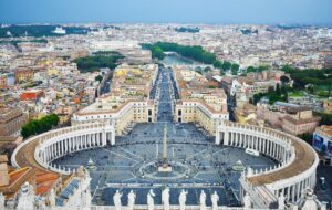 sky view of Vatican City