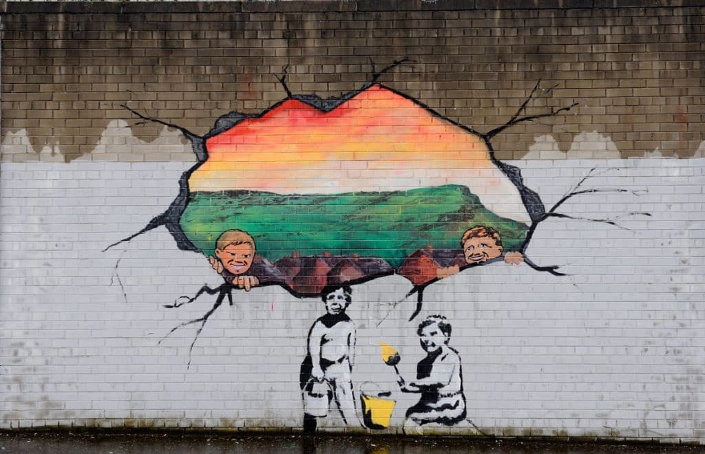 HoleinWall, belfast northern ireland graffiti mural