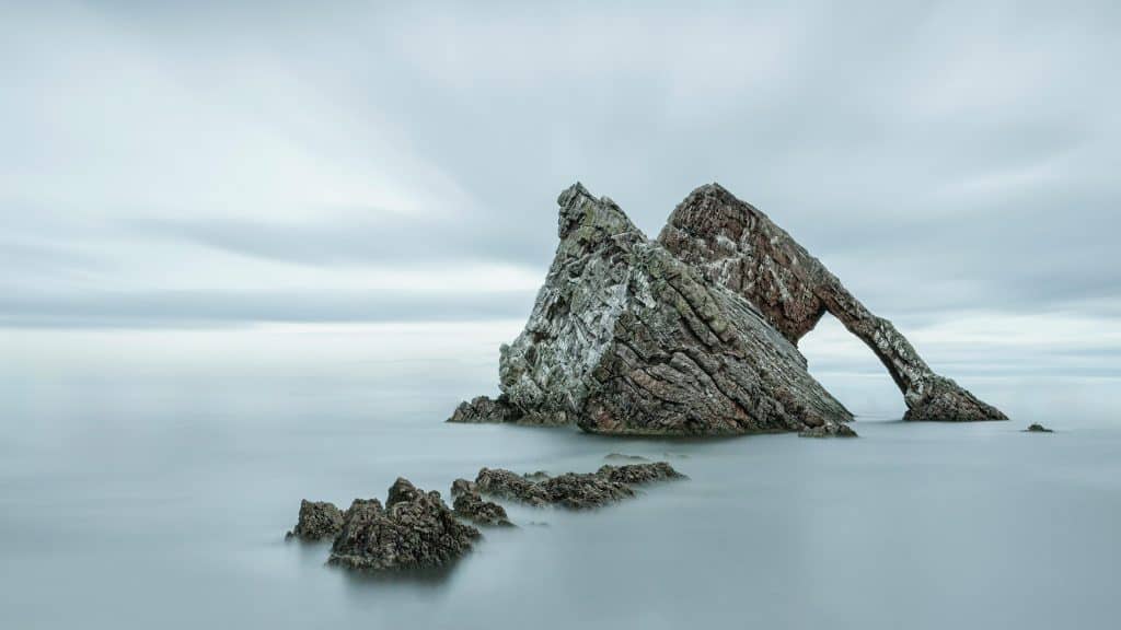 Bow Fiddle Rock in Scotland