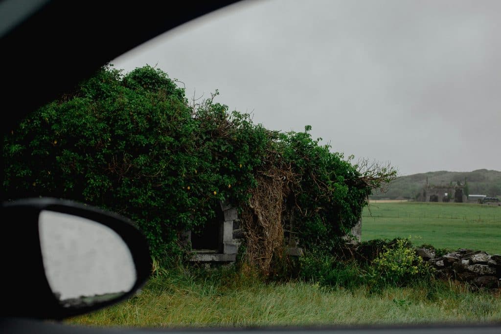 Overgrown Stone House in County Galway, Ireland.