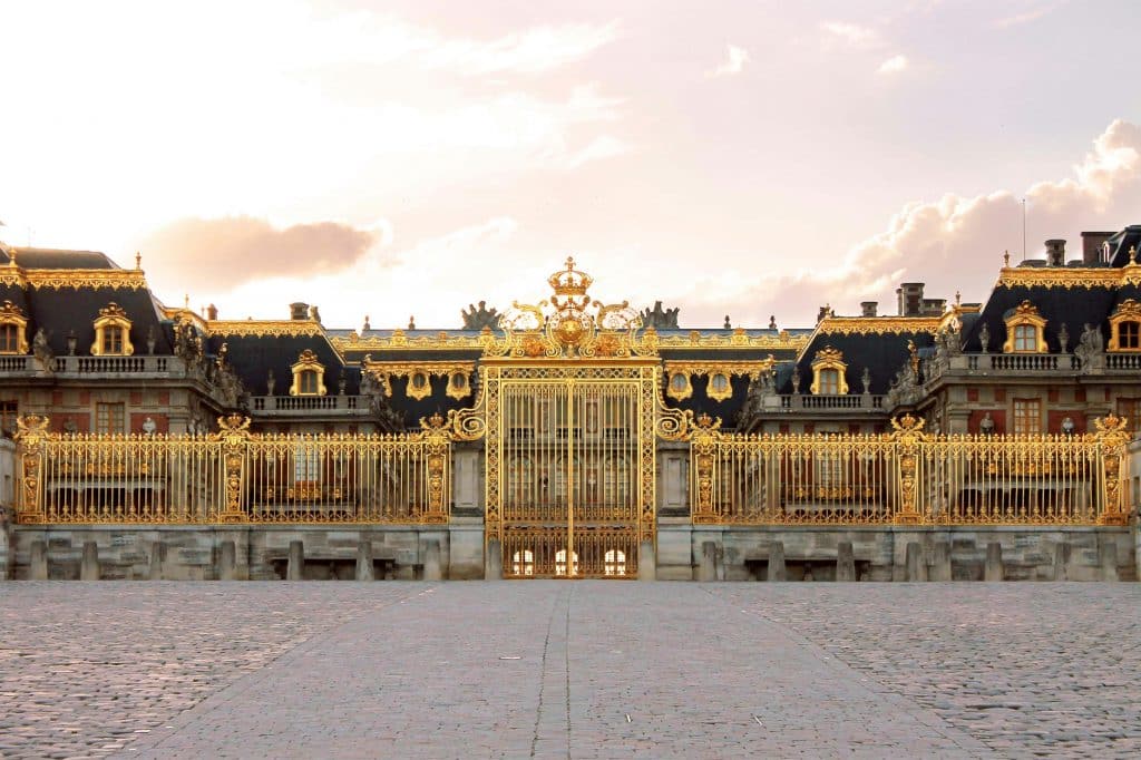 Versailles golden front gate, France
