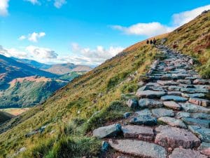 Path up to mountain Ben Nevis