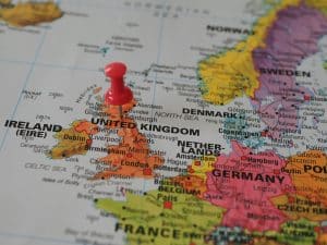 Pin on UK on Europe Map