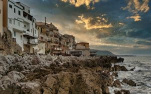 Coastline of Sicily, Italy with beautiful skyline