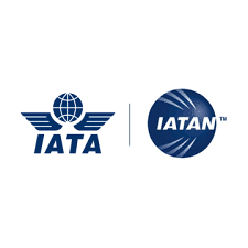 Logos of IATA and IATAN: the IATA logo features a globe with wings above "IATA" in blue, and the IATAN logo is a blue circle with "IATAN" in white, both on a white background—representing trusted partners like Juniper Tours.